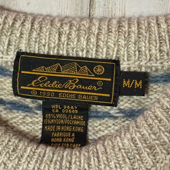 Eddie Bauer Cream Wool Sweater - Picture 4 of 6
